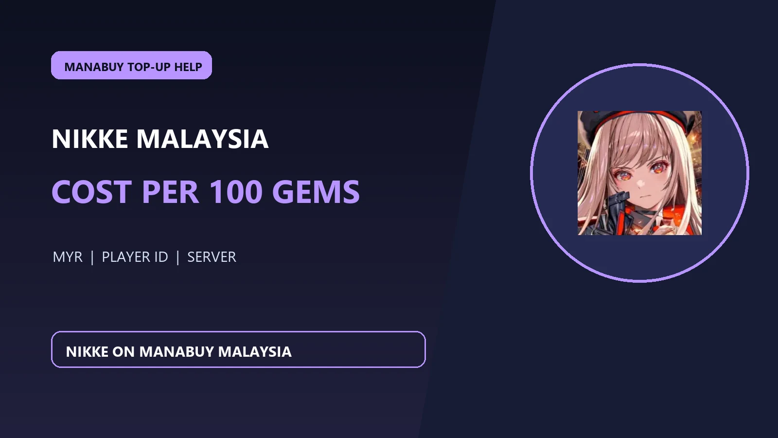 NIKKE Gems Cost per 100 in Malaysia on ManaBuy
