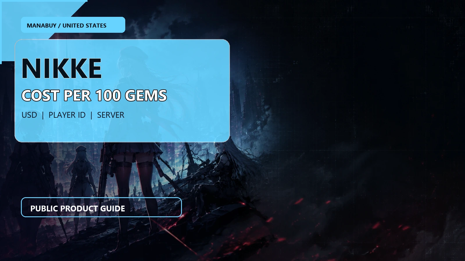 NIKKE Gems Cost per 100 in the US on ManaBuy