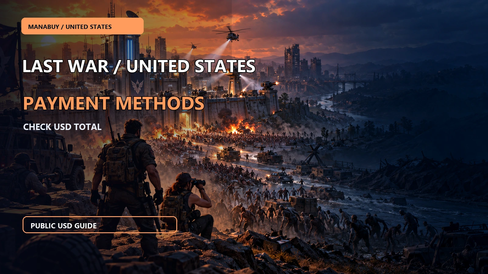 Last War: Survival Payment Methods and Fees in the US on ManaBuy