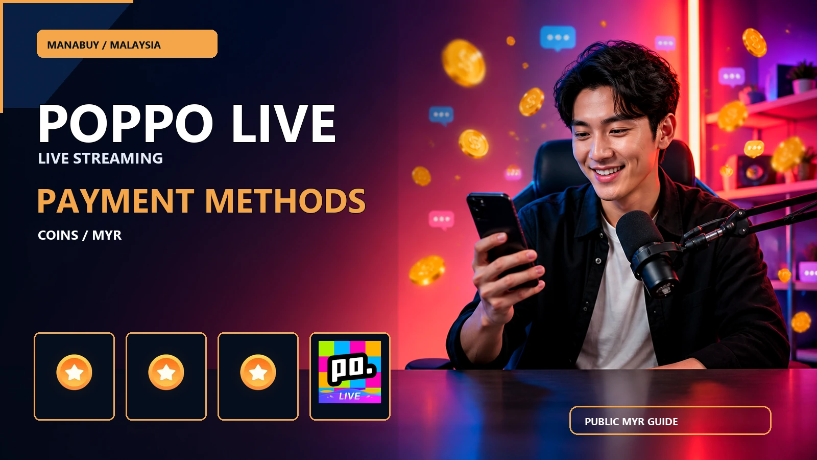 Poppo Live Payment Methods in Malaysia on ManaBuy