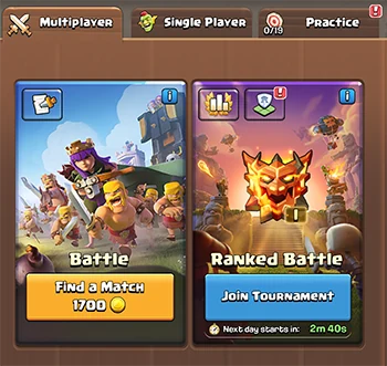 Official Clash of Clans Legend I Join Tournament screen