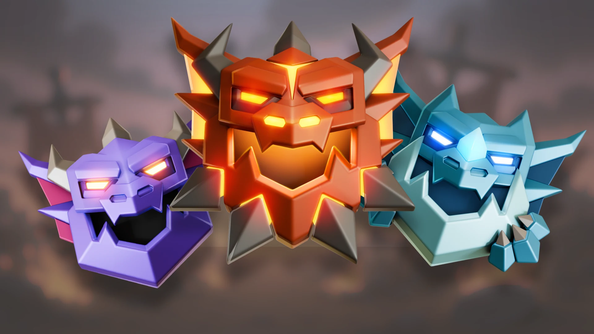Official Clash of Clans dragon league badges used by the Ranked league system