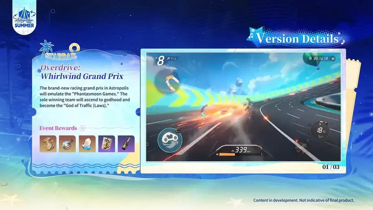 Overdrive Whirlwind Grand Prix event preview in Honkai Star Rail Version 4.5