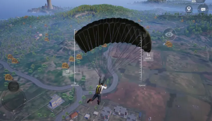 PUBG MOBILE safe landing and rotation map