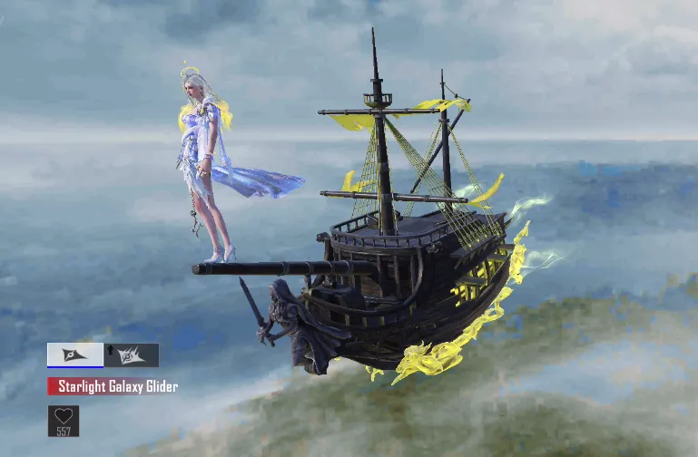 PUBG MOBILE Starlight Galaxy Glider skin preview