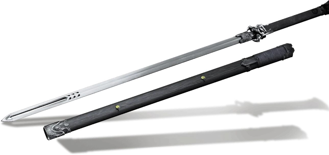 Sword weapon model representing the balanced starter route in Where Winds Meet