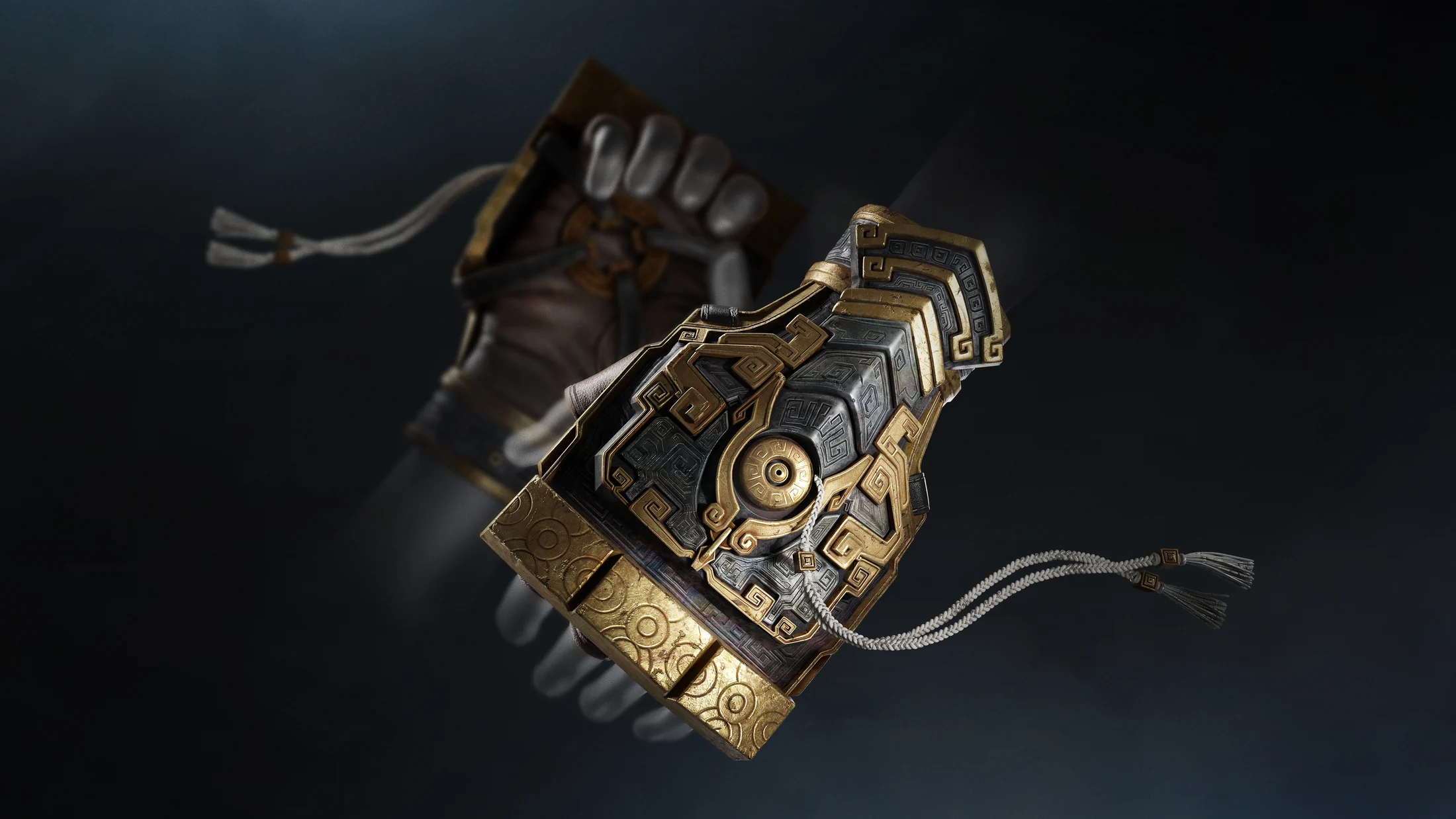 Official Where Winds Meet Gauntlets artwork illustrating a close-range build that needs suitable defensive gear