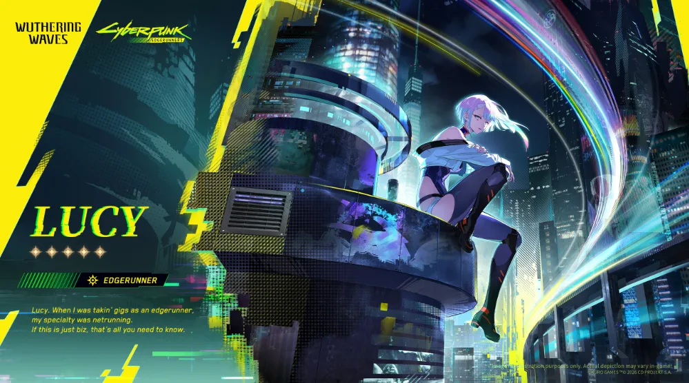 Lucy in Wuthering Waves Cyberpunk Edgerunners collaboration