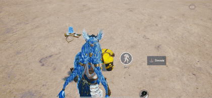 PUBG MOBILE Druvaen X-Suit Frostフォームの専用フィニッシャー演出GIF