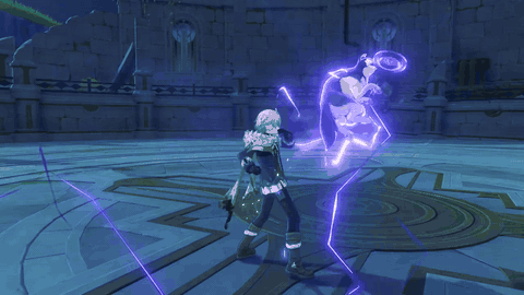 Genshin Impact Alyosha Elemental Burst beta animation GIF