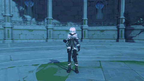 Genshin Impact Alyosha Elemental Skill beta animation GIF
