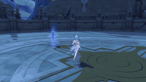 Genshin Impact Odette Elemental Burst beta animation GIF