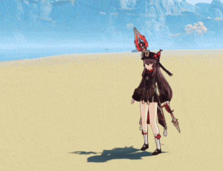 原神 胡桃 往生秘伝槍法 モーションGIF