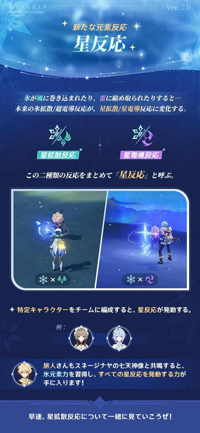 原神の星反応と星拡散・星電導の発生条件
