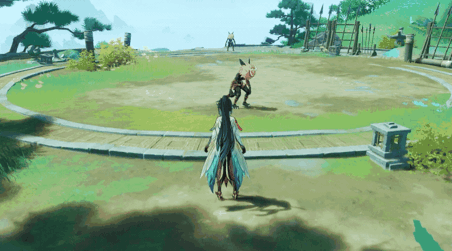 原神 閑雲 朝翔の鶴雲 モーションGIF