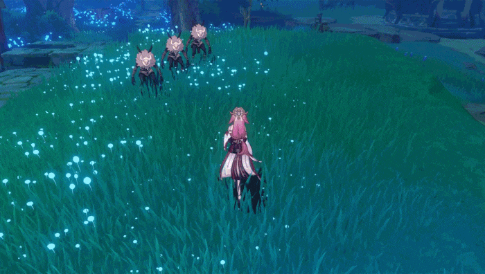 原神 八重神子 野干役呪・殺生櫻 モーションGIF
