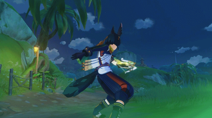 Tighnari Fashioner's Tanglevine Shaft skill GIF