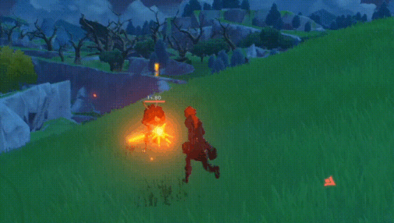 Diluc Searing Onslaught skill GIF