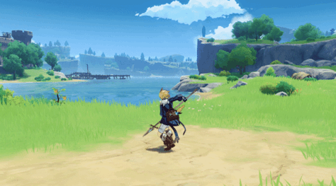 Mika Spear of Favonius - Arrow's Passage skill GIF
