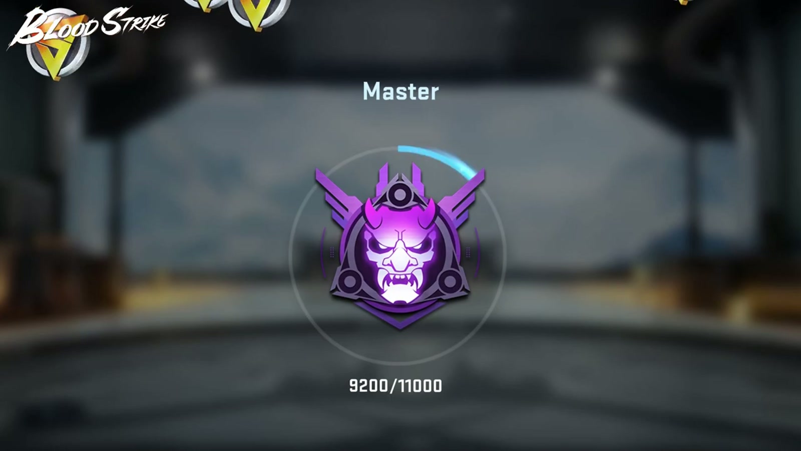 Tela oficial de progresso na patente Mestre de Blood Strike