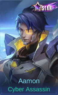 Cyber Assassin Aamon skin card in-game