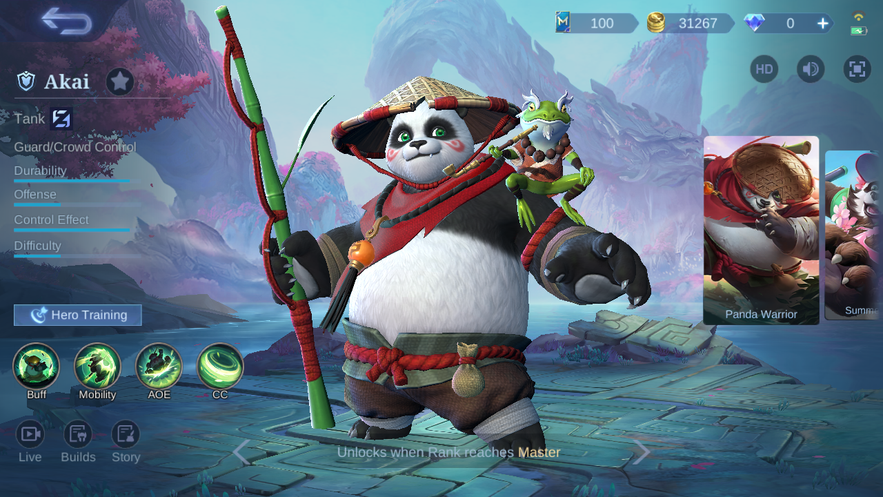 Akai hero page in-game screenshot observed on August 7, 2026