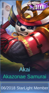 Akazonae Samurai Akai skin card in-game
