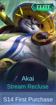 Stream Recluse Akai skin card in-game