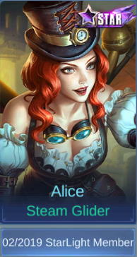Steam Glider Alice skin card in-game