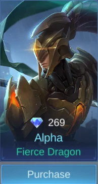 Fierce Dragon Alpha skin card