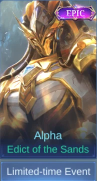 Edict of the Sands Alpha skin card