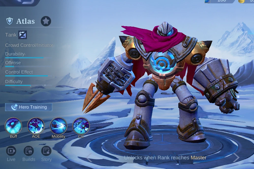 Atlas Tank hero overview