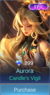 Candle's Vigil Aurora skin card