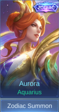 Aquarius Aurora skin card