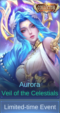 Veil of the Celestials Aurora skin card