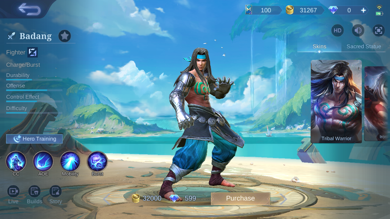 Badang hero page observed in-game