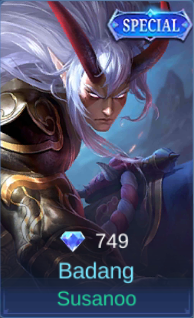 Susanoo Badang skin card in-game