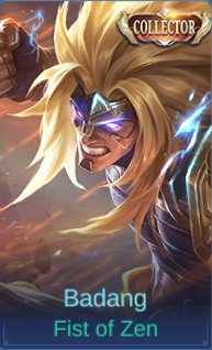 Fist of Zen Badang skin card in-game