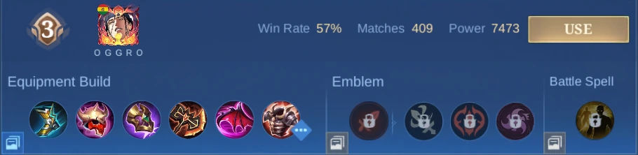 Balmond Pro Setup 3 complete ranked build row