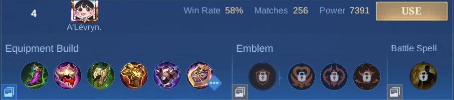 Balmond Pro Setup 4 complete ranked build row