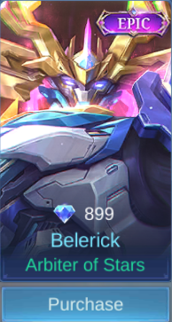 Arbiter of Stars Belerick skin card in-game