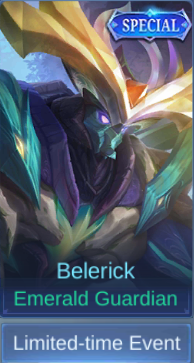 Emerald Guardian Belerick skin card in-game