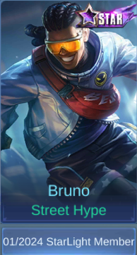 Street Hype Bruno skin card in-game