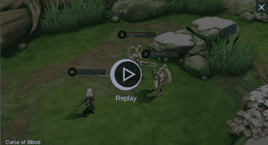 Curse of Blood ability in action