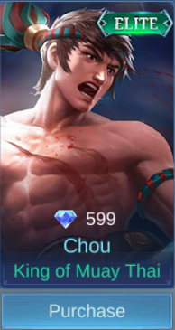 King of Muay Thai Chou skin card in-game