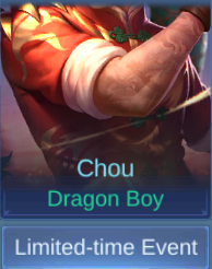Dragon Boy Chou skin card in-game