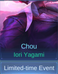 Iori Yagami Chou skin card in-game
