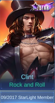 Rock and Roll Clint skin card observed in-game