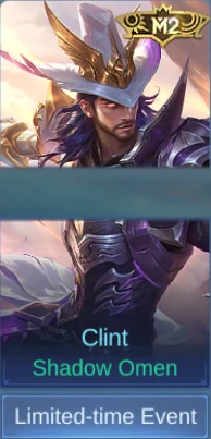 Shadow Omen Clint skin card observed in-game