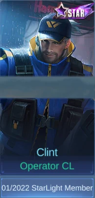 Operator CL Clint skin card observed in-game
